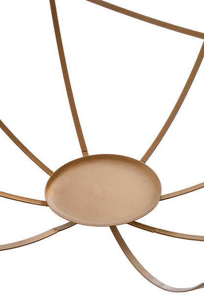 24" Hanging Floral Sphere Gold