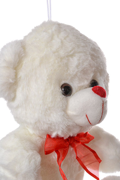10" Bear With Bow Cream