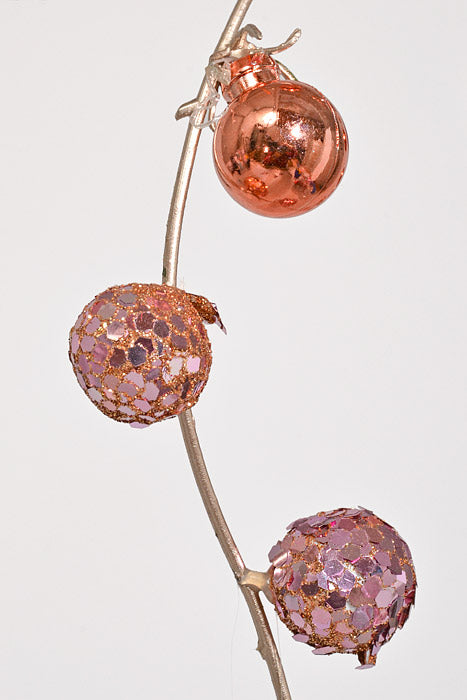 35.5" Hanging Ball Spray Pink