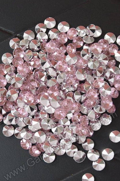 7mm Acrylic Diamond Light Pink (appr. 192 Pcs)