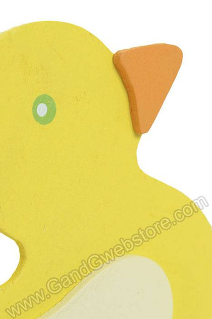4" X 4" Painted Wood Shape Duck Pkg/12