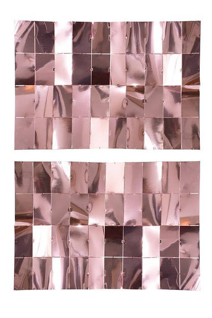 36"x48" Foil Mirror Backdrop Rose Gold