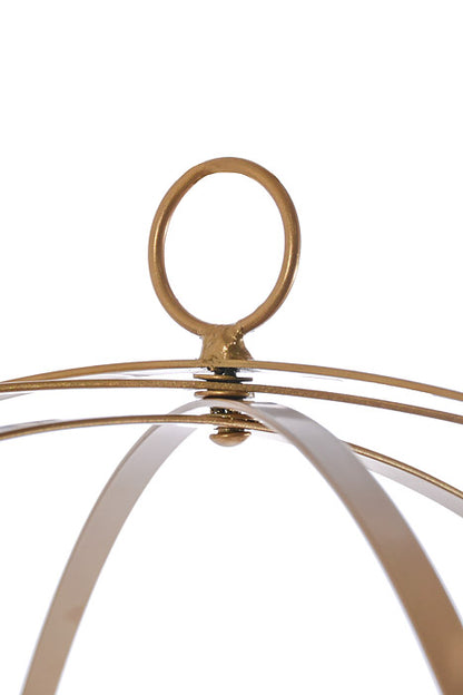 24" Hanging Floral Sphere Gold