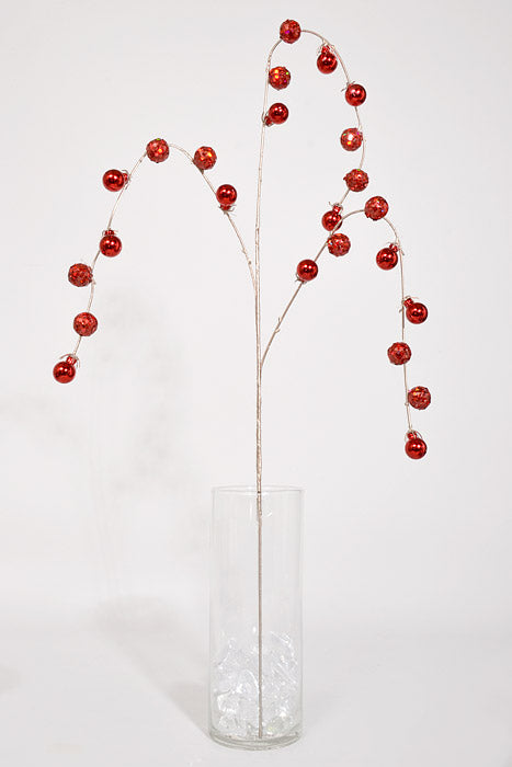 35.5" Hanging Ball Spray Red