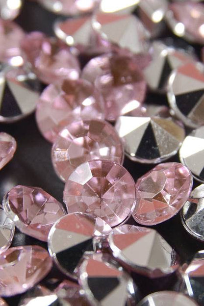 7mm Acrylic Diamond Light Pink (appr. 192 Pcs)