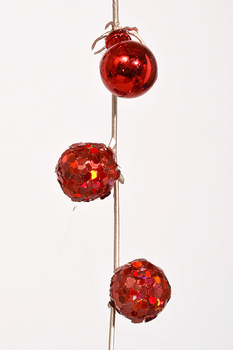 35.5" Hanging Ball Spray Red