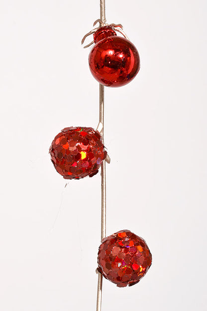 35.5" Hanging Ball Spray Red