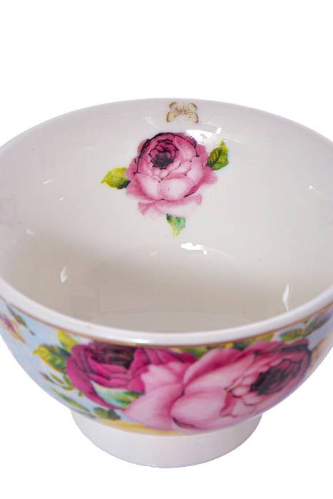 Tea Cup w/ Saucer Chair/Flowers Set/6