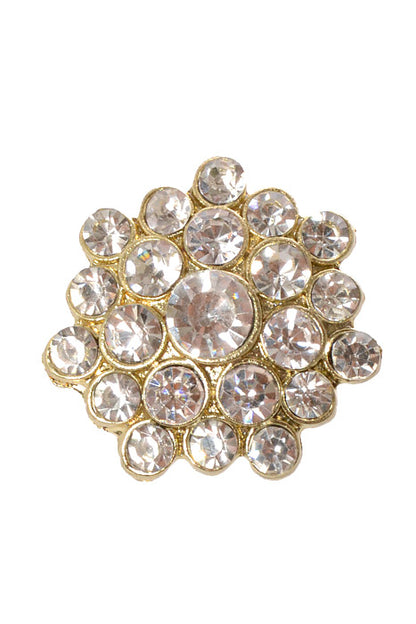 1" Ribbon Button Gold (Pkg/6)