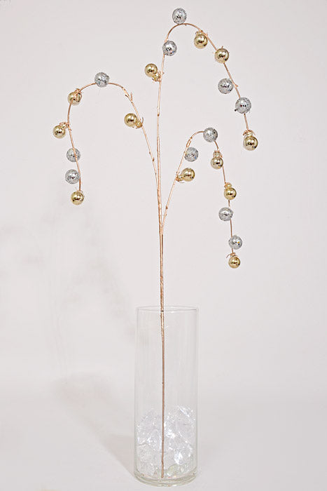 35.5" Hanging Ball Spray Silver
