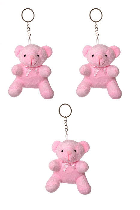 3.5" Sitting Teddy Bear Pink PKG/3