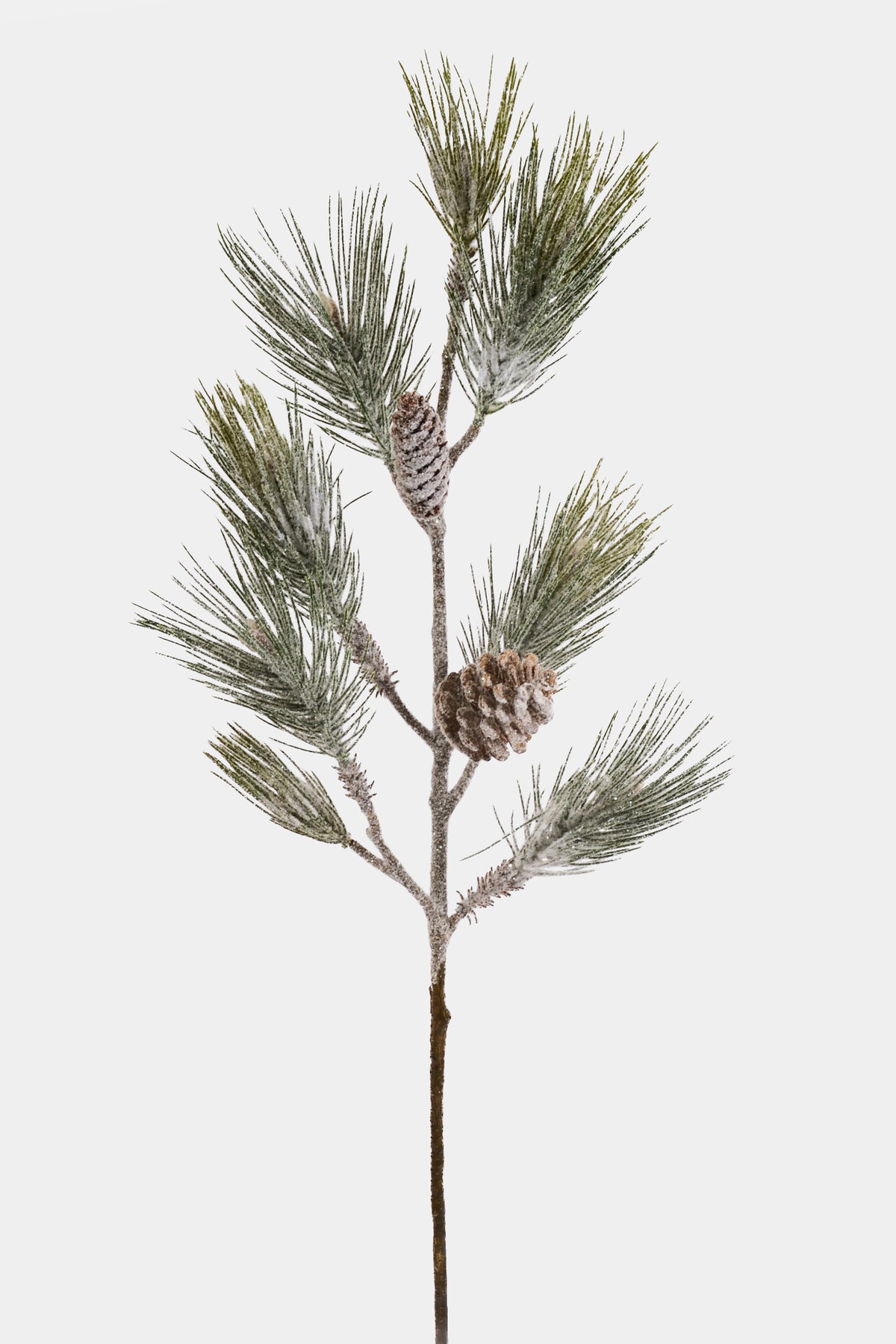39" Snow Pine W/Pinecone Spray White/Green