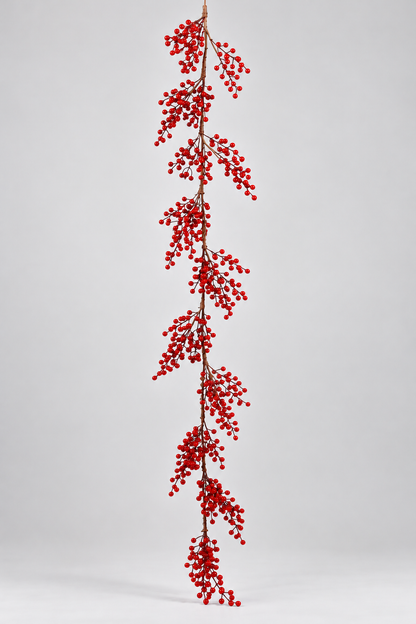 6Ft Berry Garland Red