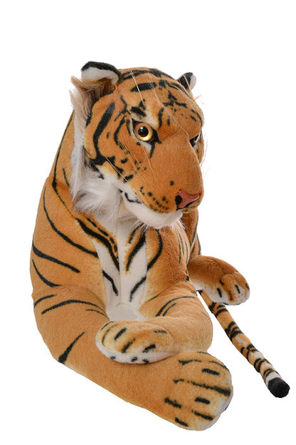 22" X 10" Stuffed Laying Tiger Yellow/Black