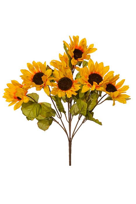 19" Sunflower Bush  Yellow