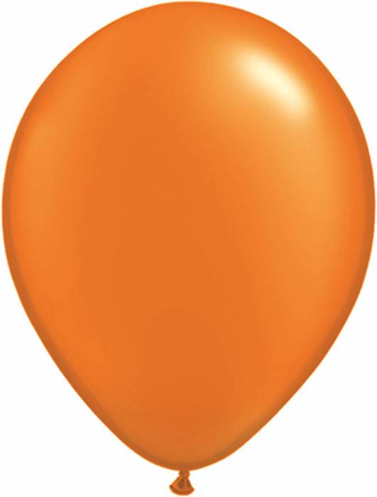 11" Rdt Latex Balloon Pearl Mandarin Orange Pkg/100