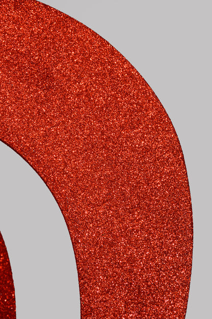 27" Foam Board 3 Layer Heart Shape Red Glitter
