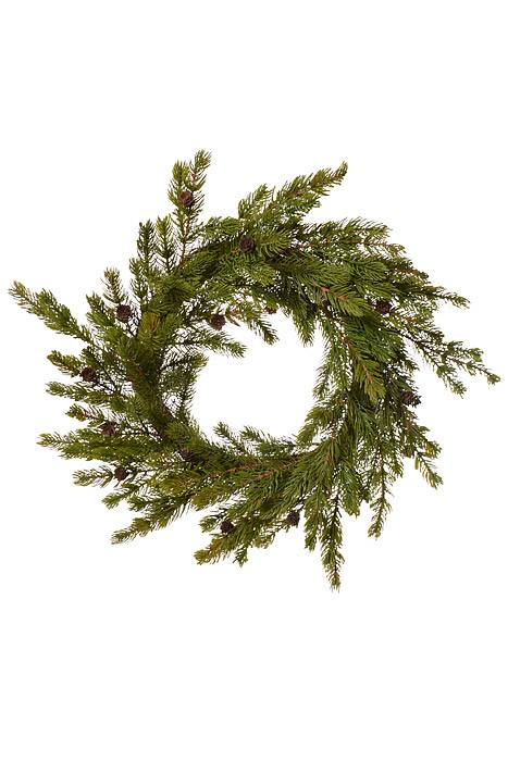 24" Just Cut Pine Spruce Wreath Green