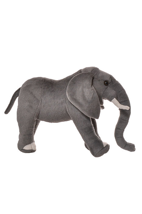 18" X 12" Stuffed Elephant Gray