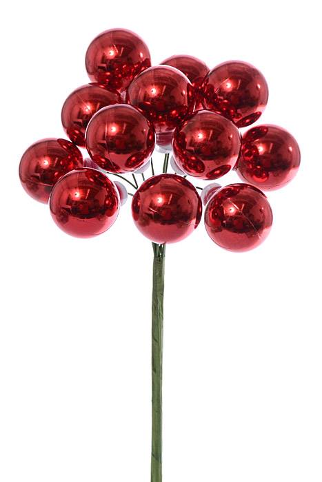 30mm Shiny Stem Ball Red