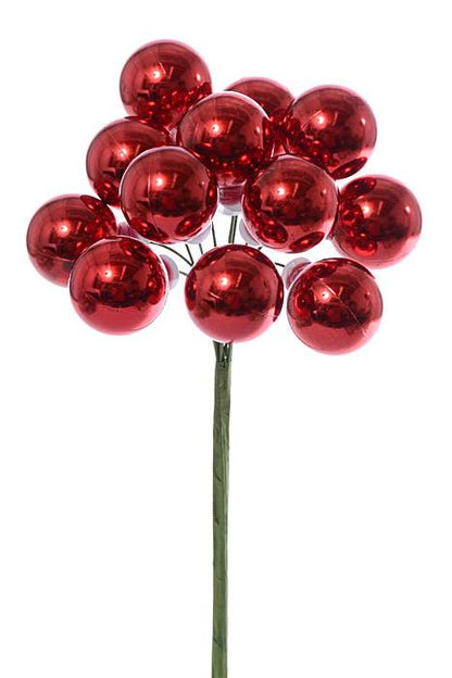 30mm Shiny Stem Ball Red
