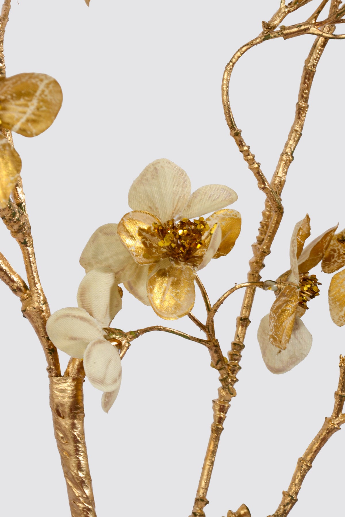 34" Winter Dogwood Spray Ivory/Gold