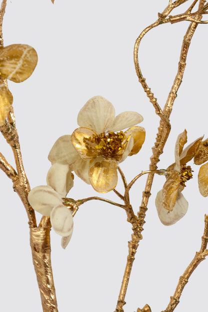 34" Winter Dogwood Spray Ivory/Gold