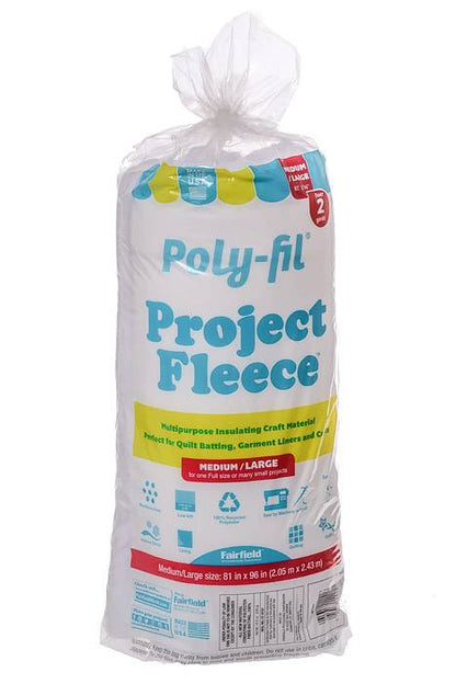 81" X 96" Needle Punched Project Fleece White