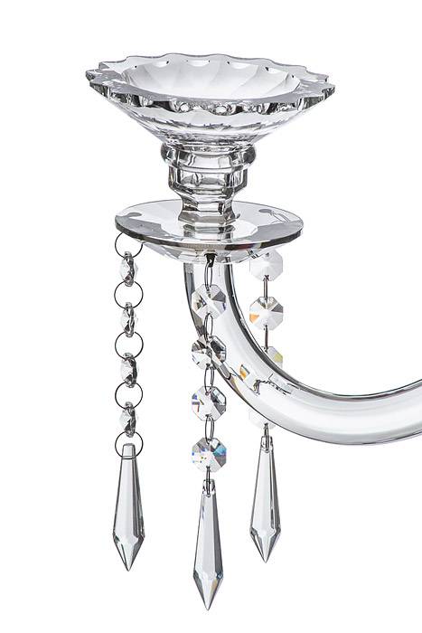 30" Crystal 5-lite Candelabrum W/beads Clear