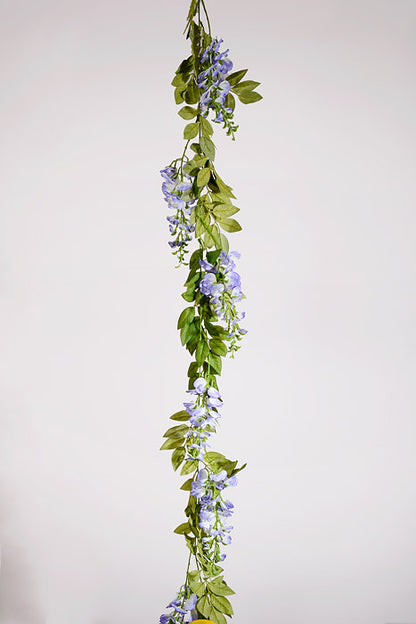6Ft Artificial Wisteria Garland Purple