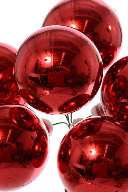 50mm Shiny Stem Ball Red