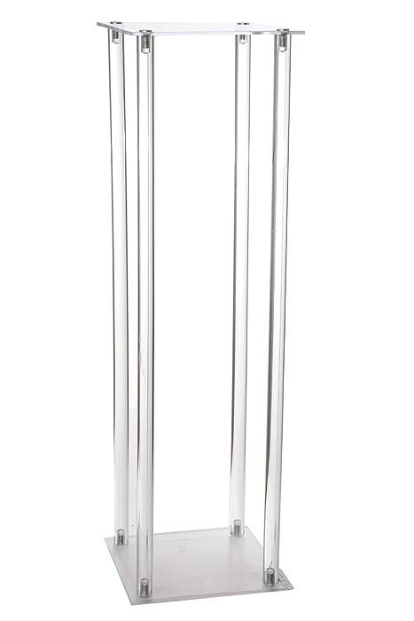 10" X 33.5" Acrylic Pillar Centerpiece Stand Clear