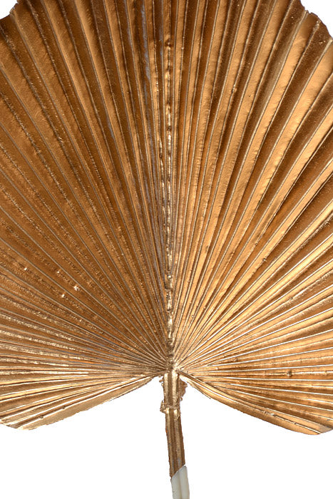 21.5" Fan Palm Leaf Stem Natural Gold