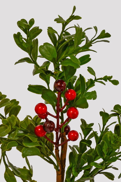 16" Berry Boxwood Stem Green/Red