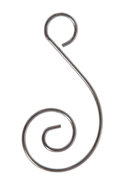 2" Swirl Hanging Hook Silver Pkg/72