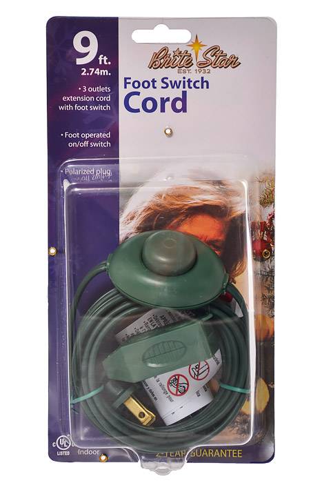 9ft 3 Outlet Extension Cord Green