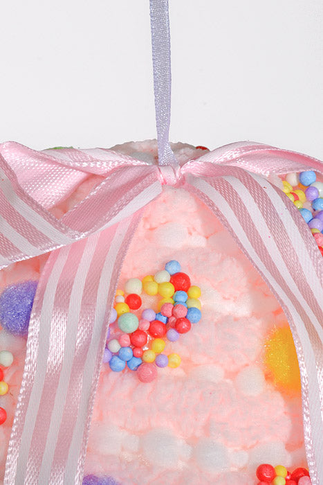 4.7"x 4.3" Cupcake Ornament Pink