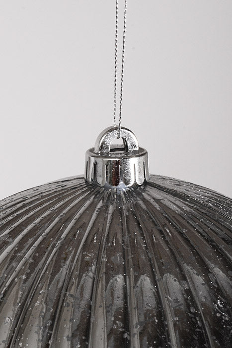 8" Mercury Ornament Ball Silver