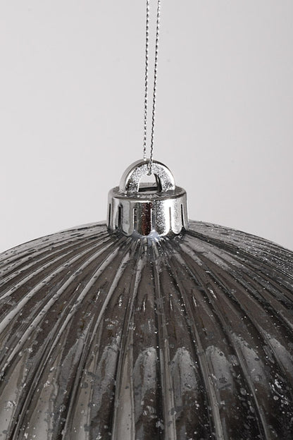 8" Mercury Ornament Ball Silver