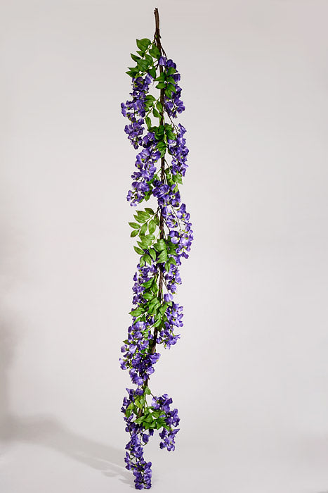 55" Artificial Wisteria Garland Purple