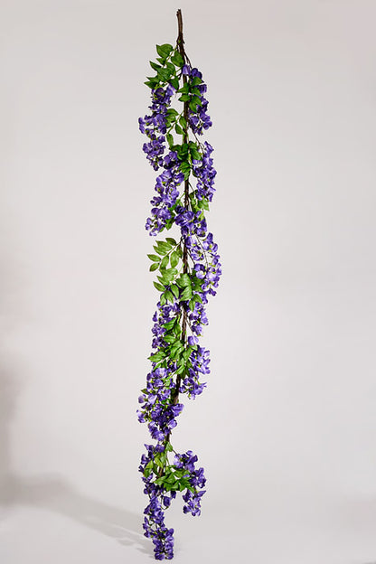 55" Artificial Wisteria Garland Purple