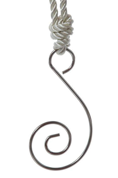 2" Swirl Hanging Hook Silver Pkg/72