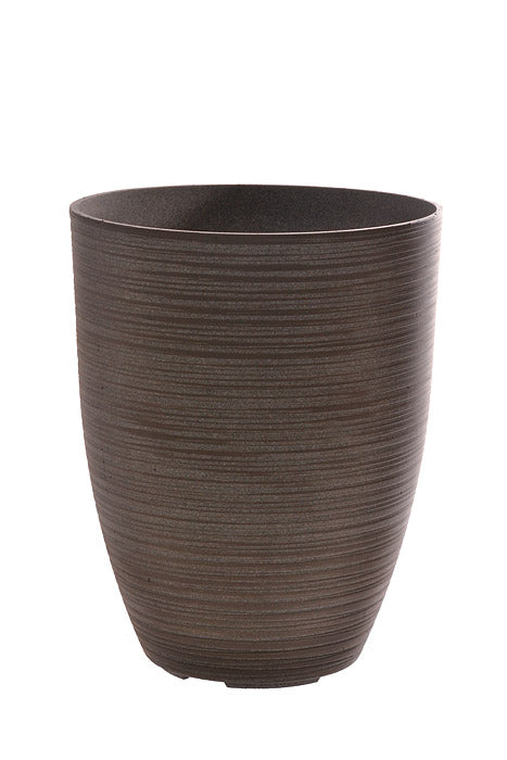 11" X 14" Fiber Resin Carved Tall Planter Taupe