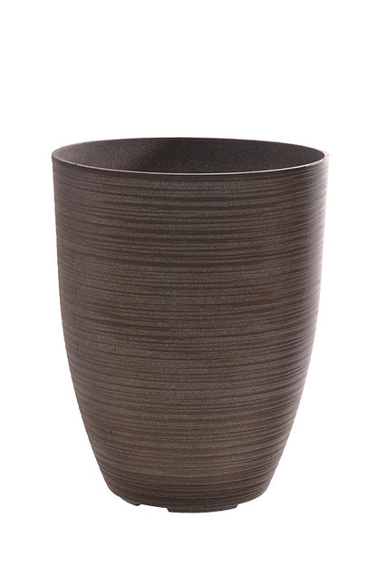 11" X 14" Fiber Resin Carved Tall Planter Taupe