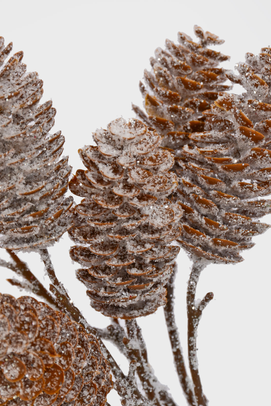 15" Snow Pinecone Bundle Natural