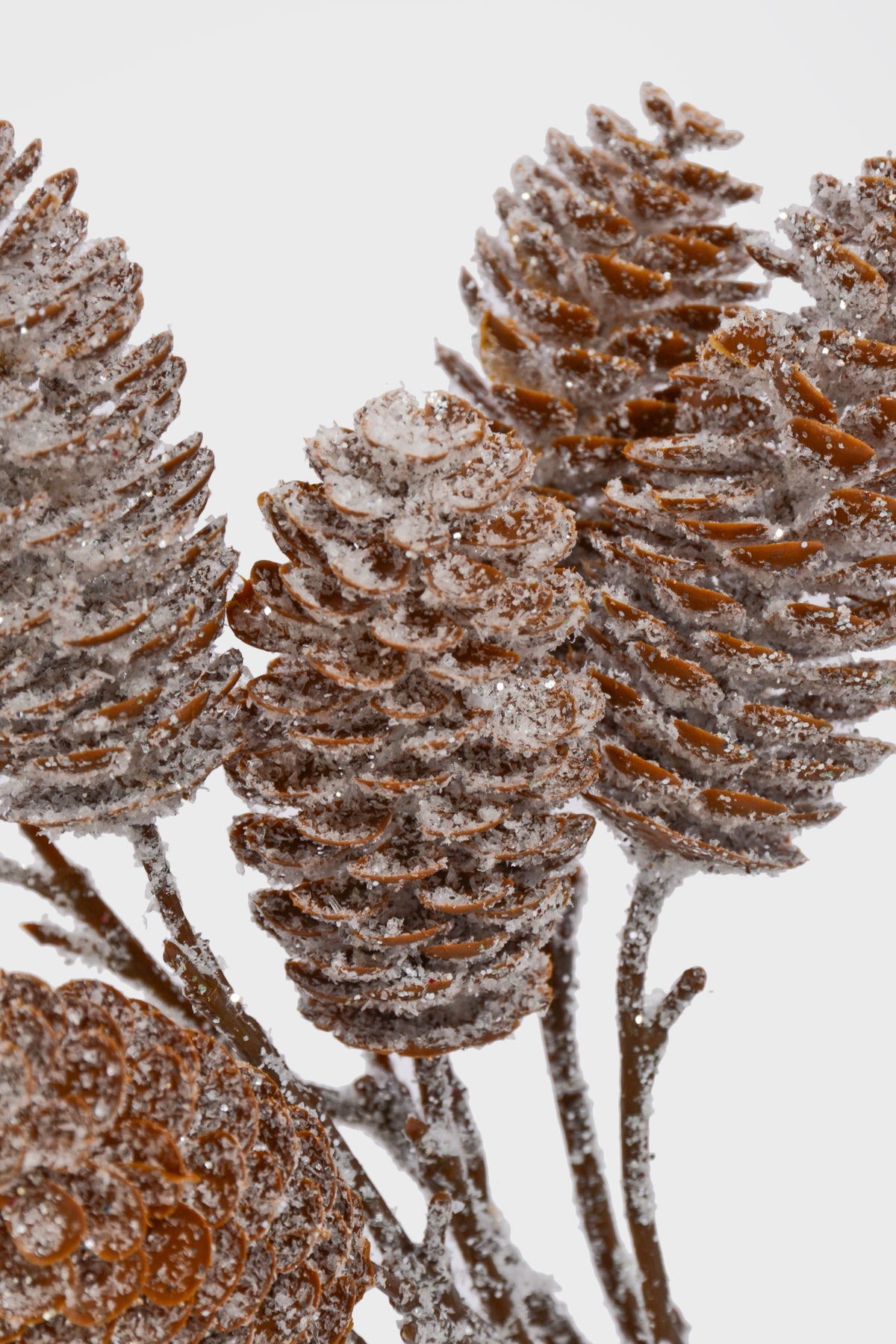 15" Snow Pinecone Bundle Natural