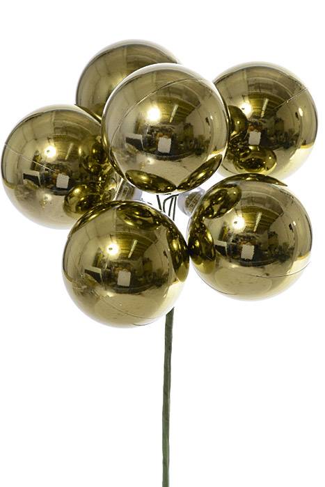 50mm Shiny Stem Ball Apple Green