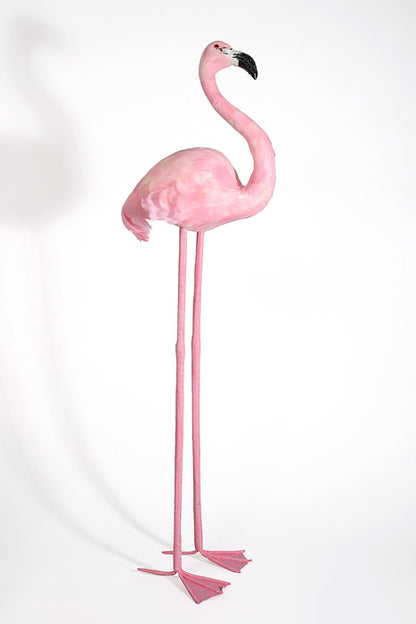 38.5" Standing Feather Flamingo Pink