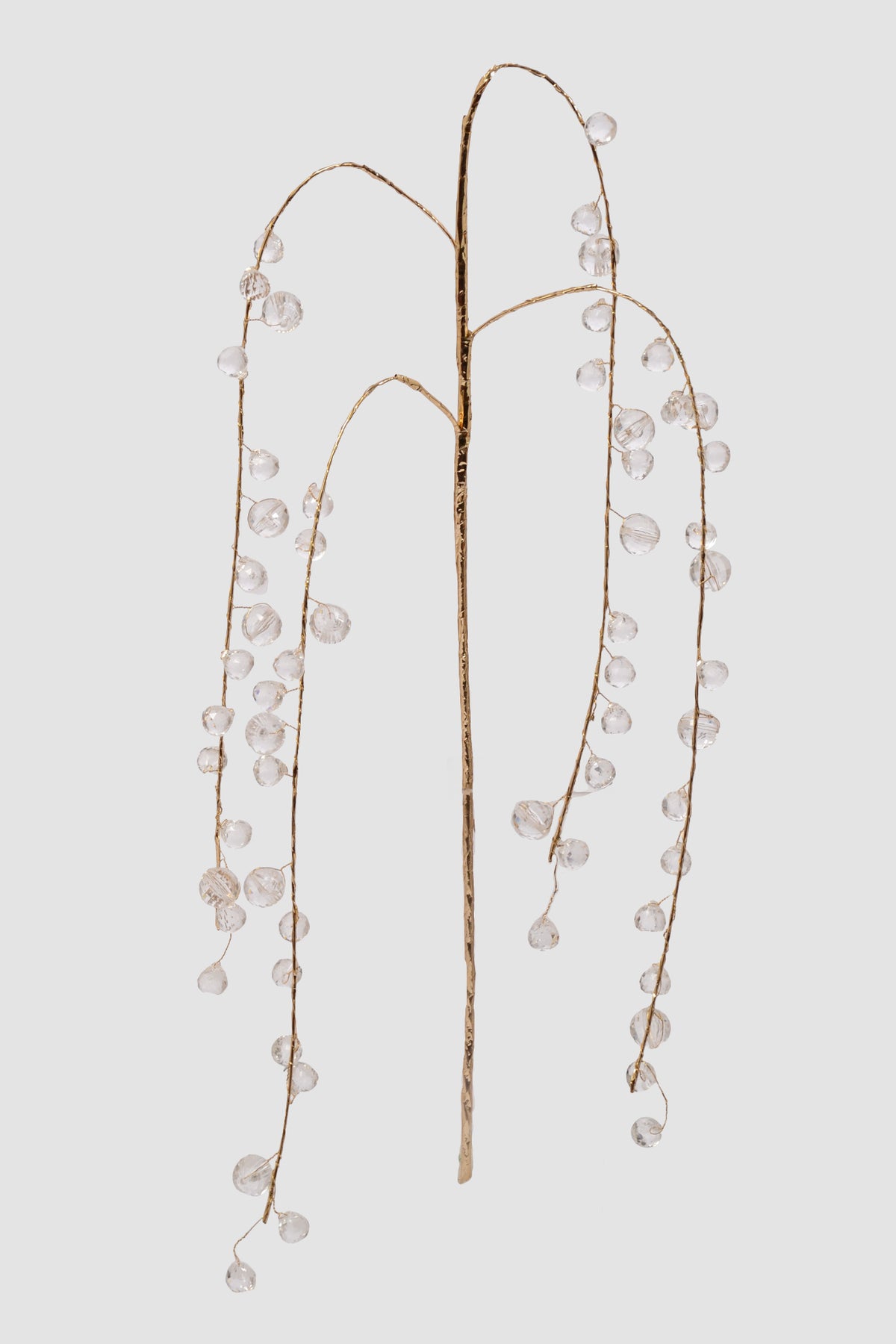 39" Crystal Hanging Gold/Clear