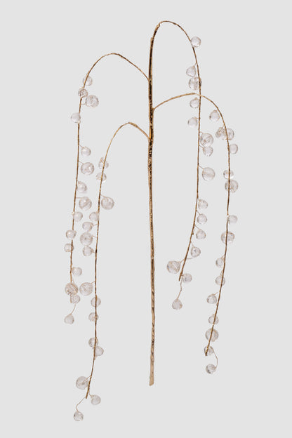 39" Crystal Hanging Gold/Clear